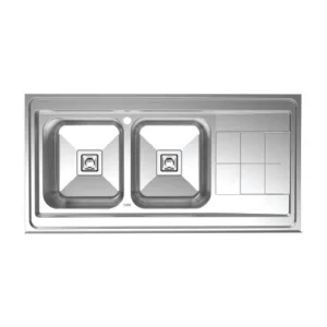 سینک دو لگن استیل کن مدل 9152s
